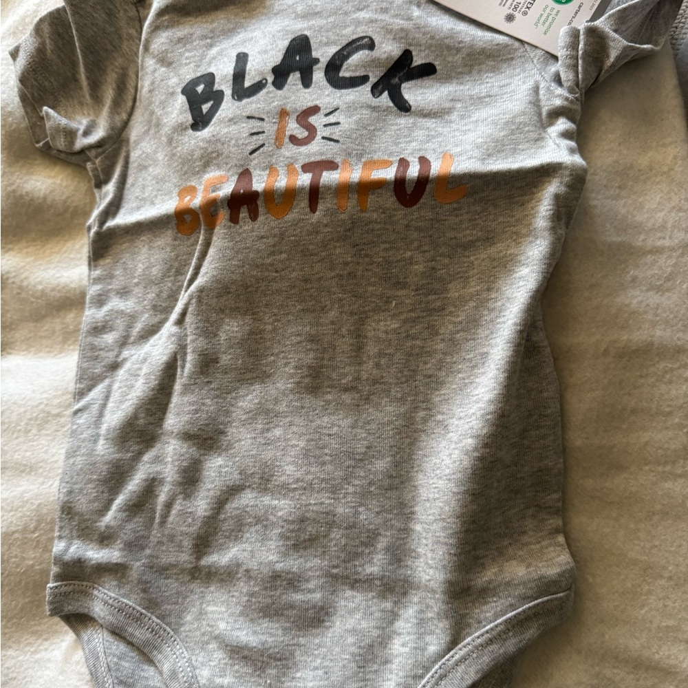 Carter's Gray Bodysuit Black is Beautiful